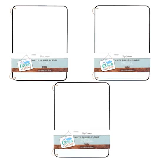 ArtSkills® 3 Pack White 9" x 12" Enamel Plaque